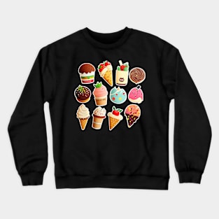 #12 Cute happy dessert sticker pack Crewneck Sweatshirt